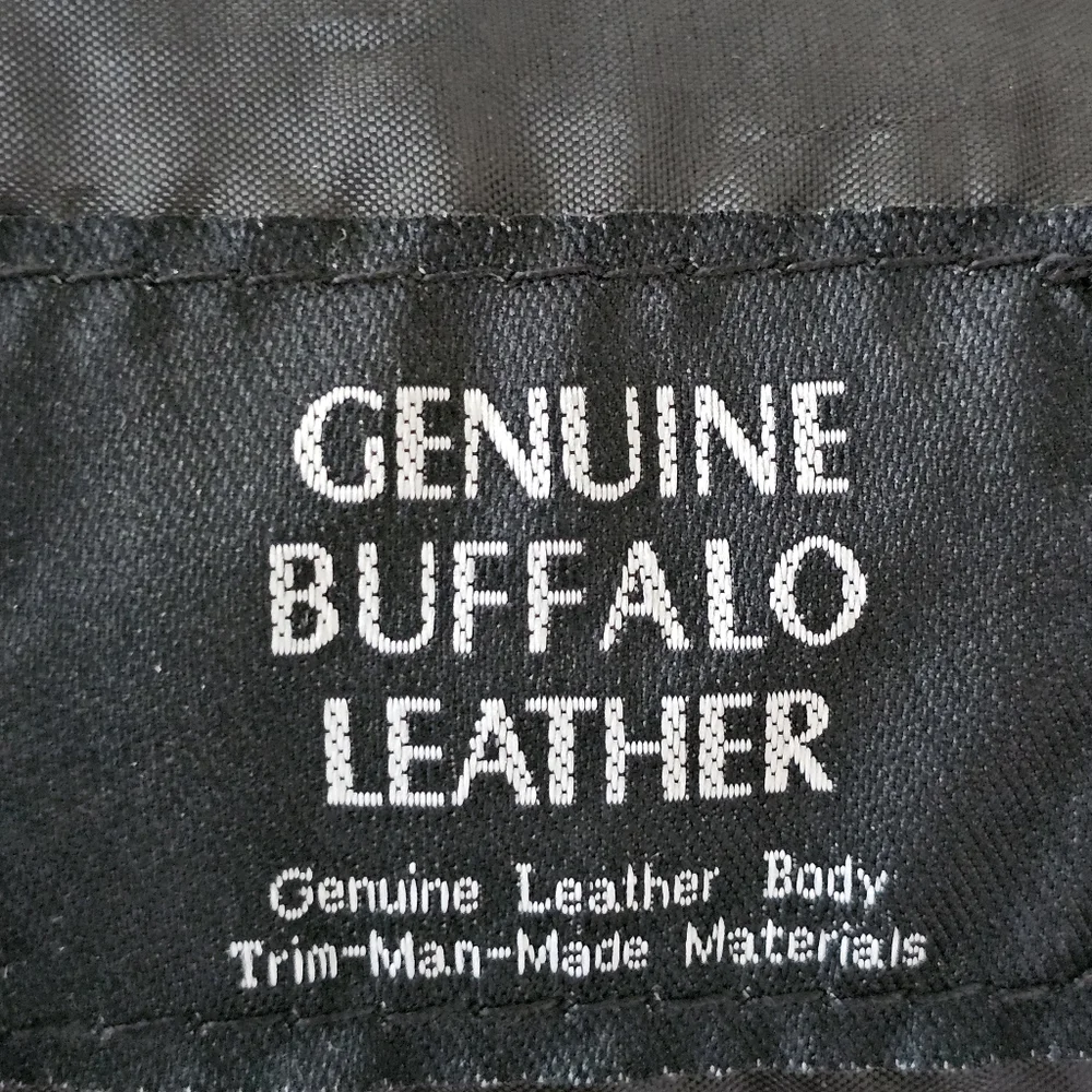 Fieldstone Genuine Buffalo Leather Garment Bag Black Travel Suit Carrier Zip